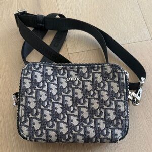 Oblique double zip Monogram Crossbody Bag